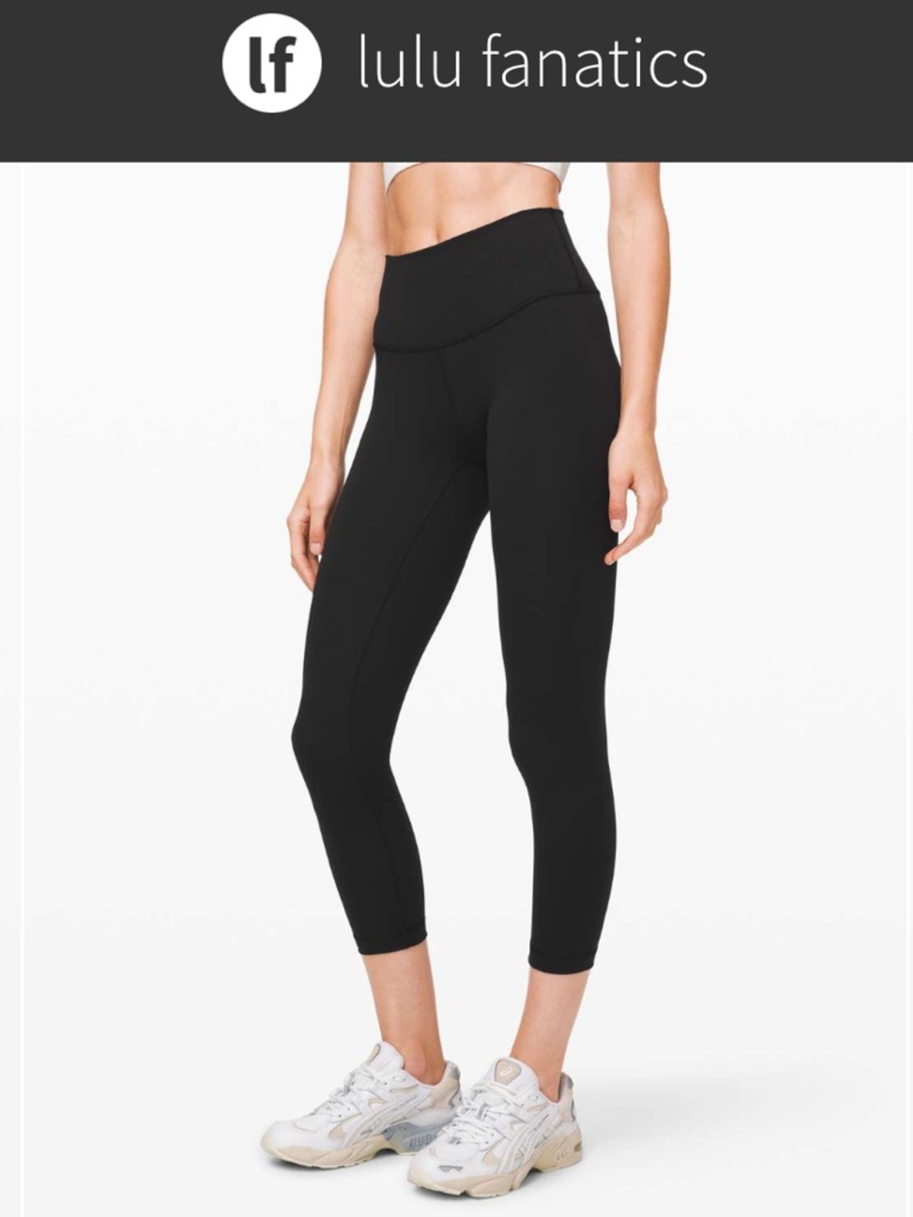Lululemon Wunder Under Crop High-Rise Full-On Luxtreme 23" Tight Sz 10 Black
